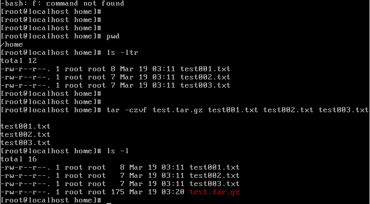 linux tar command